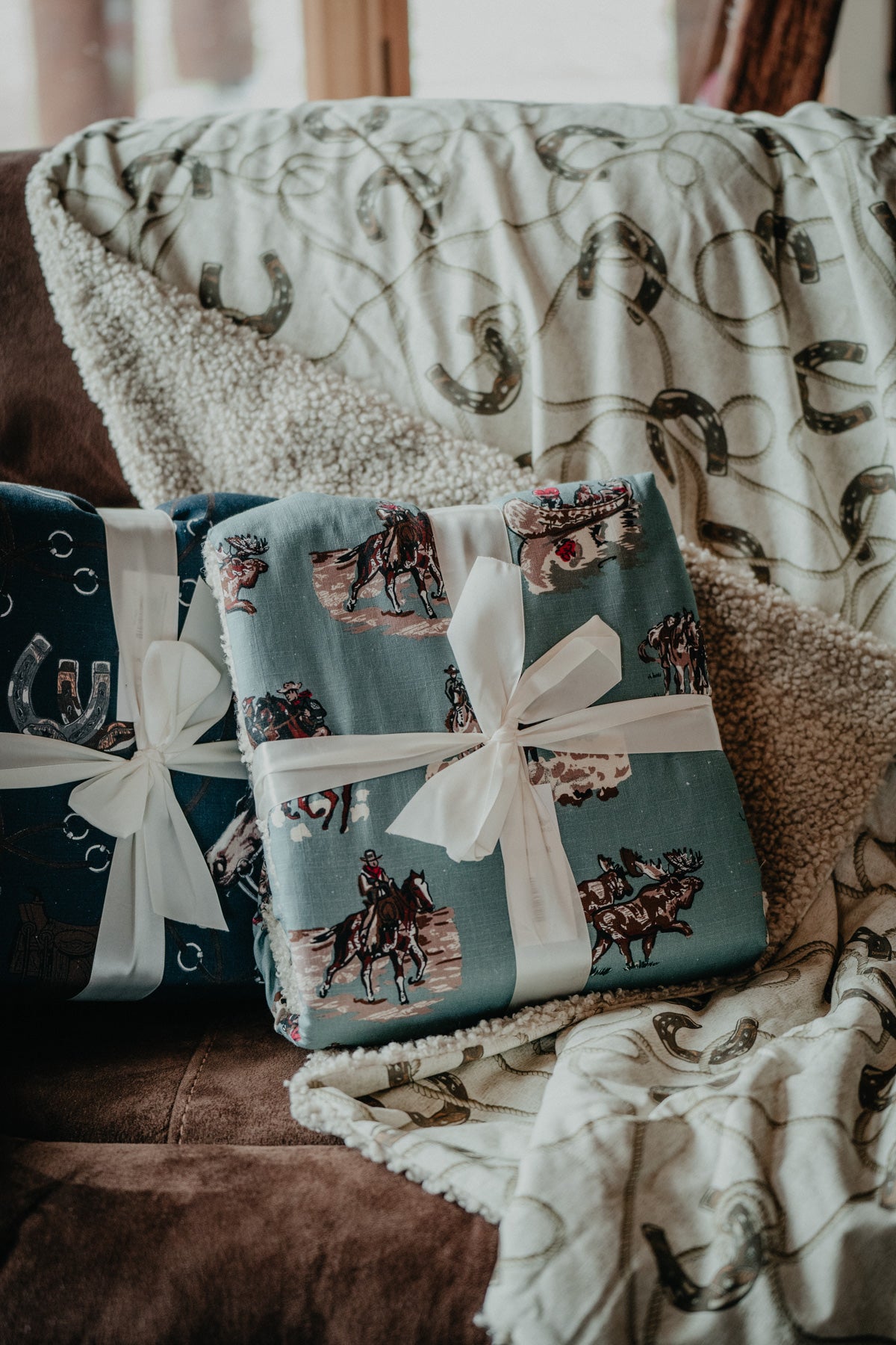 Luxury Teddy-Backed Throw (50"X 60") Multiple Western Prints