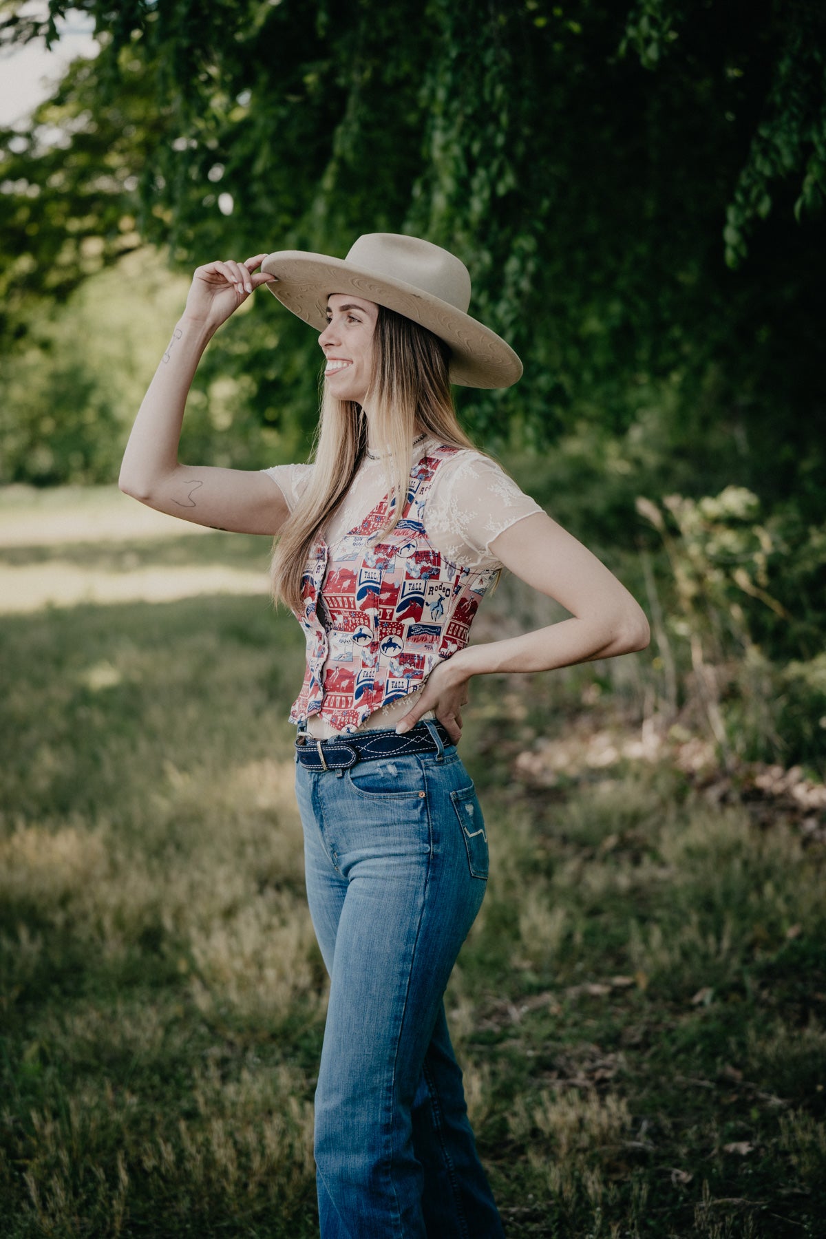 'Jessa' Americana Denim Vest (S-XL)