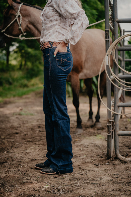'Sadie' Dark Wash Revel Ultra-Stretch Perfect Rise Trouser by Ariat