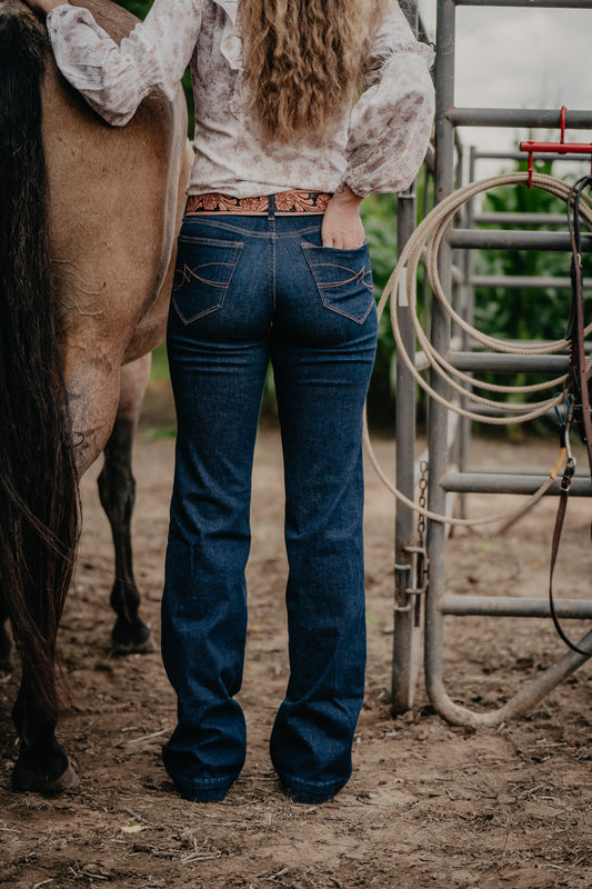 'Sadie' Dark Wash Revel Ultra-Stretch Perfect Rise Trouser by Ariat