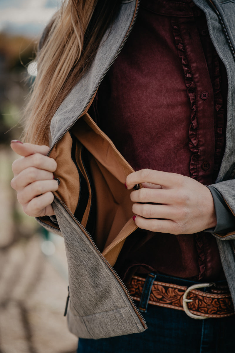 'Cher' Women's CINCH Bonded Charcoal Jacket with Copper Acents (XS-XXL)