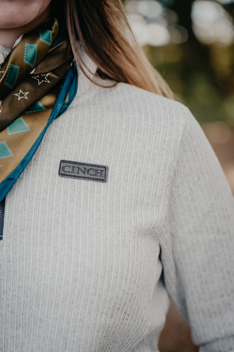 'Georgia' Grey Women's CINCH 1/4 Zip Knit Sweater (XS-XXL)