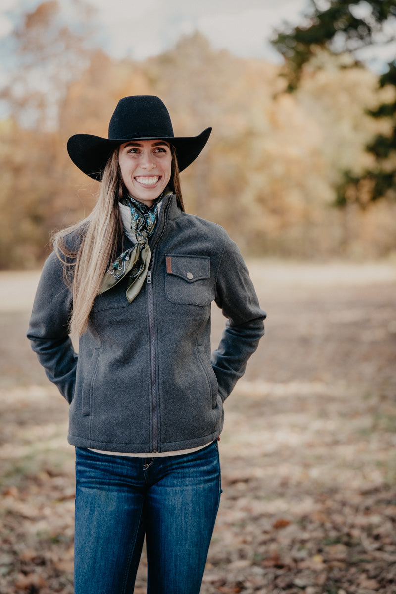 'Maeve' Women's CINCH Fleece Charcoal Jacket (XS-XXL)