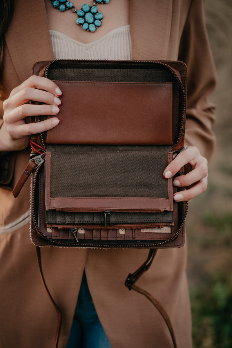'Evie' Cowhide Crossbody Organizer Wallet by STS Ranchwear