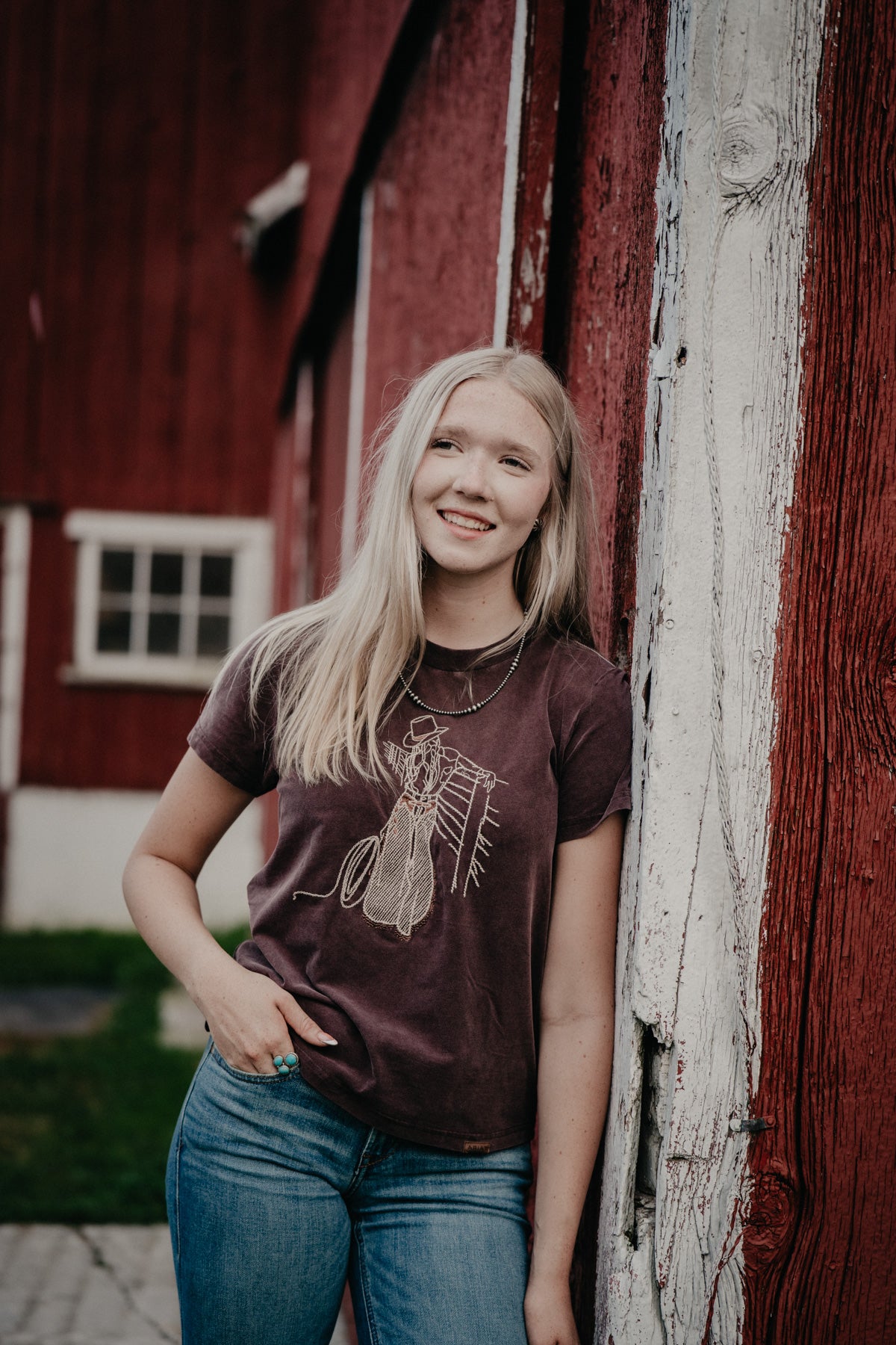 'Rebel With A Cause' Women's Pecan Brown T-Shirt by Ariat