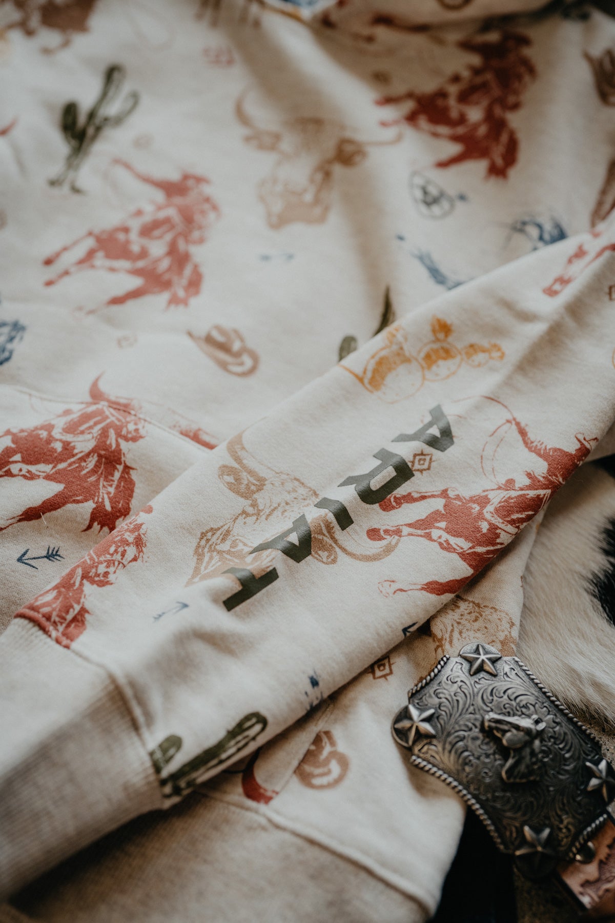 'Ranch Tales' Girls Ariat Multi-Colour Sticker Graphic Hoodie
