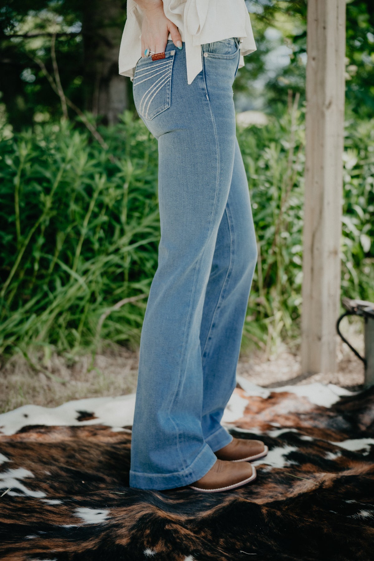 'Blue Haven' Pastel Pocket Dojo Trouser by 7FMK (Regular 34" & 36" Inseam)
