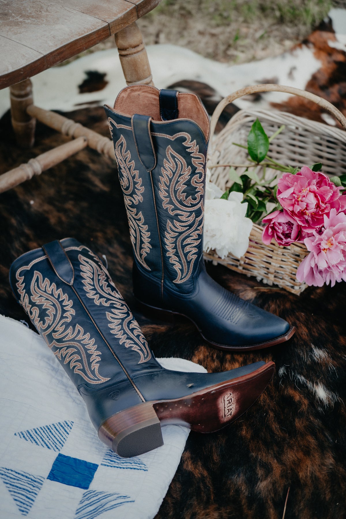 "Ellamore" Womens X-Toe Cowboy Boots by Ariat - Royal Cobalt (6.5-10)