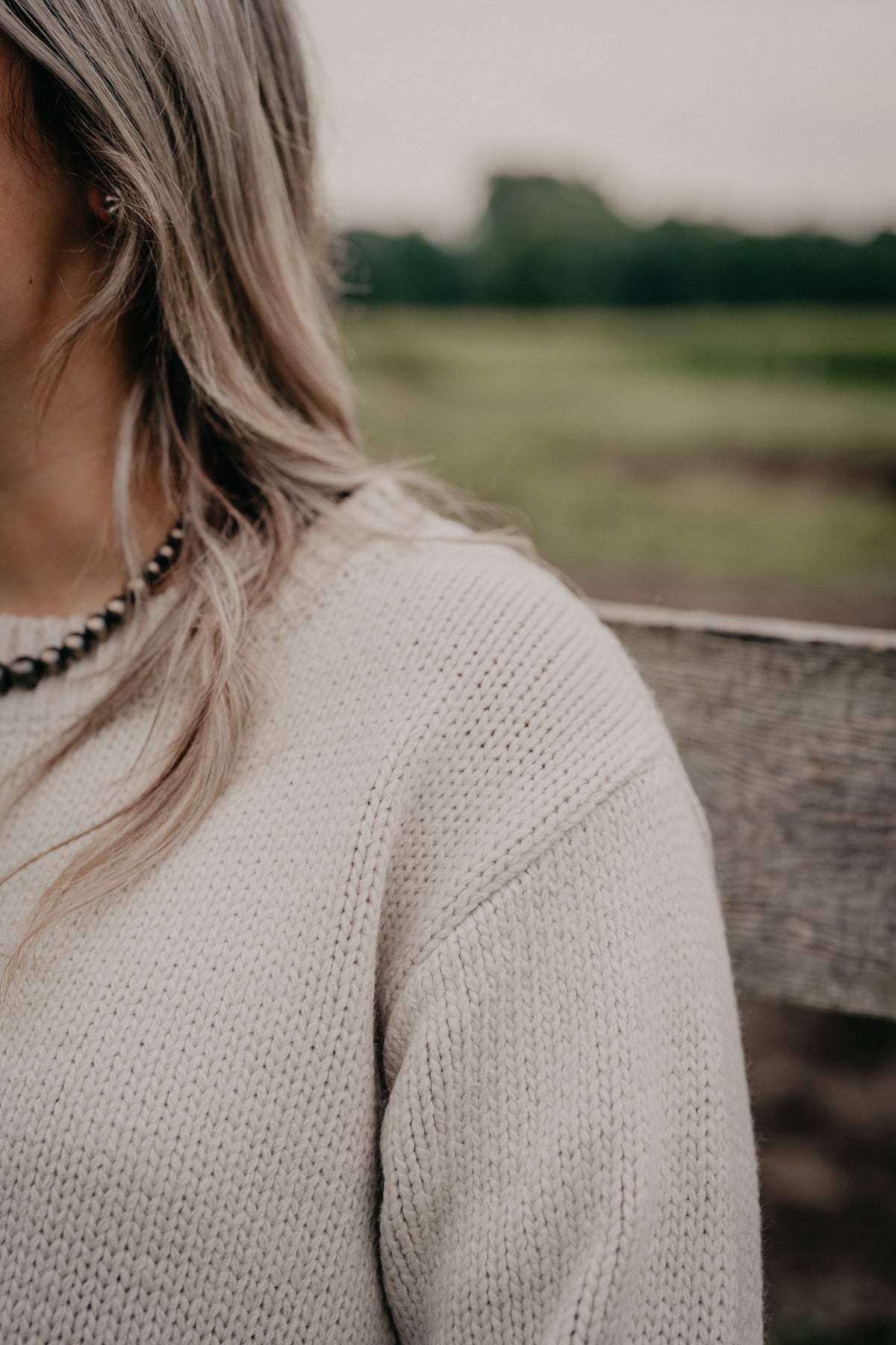 'Desert Dream' Ivory Novelty Tassel Sweater by Lyla + Luxe