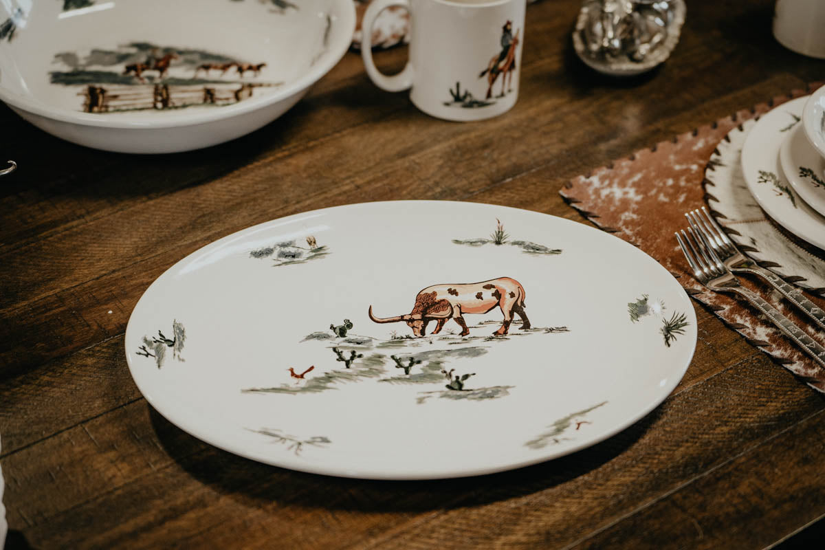 Ranch Life in Colour Ceramic Serving Platter