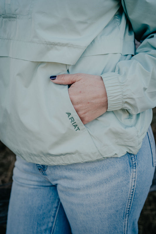 'Whisper' Women's Ariat Mint Windbreaker Pullover Jacket (XS-XXL)