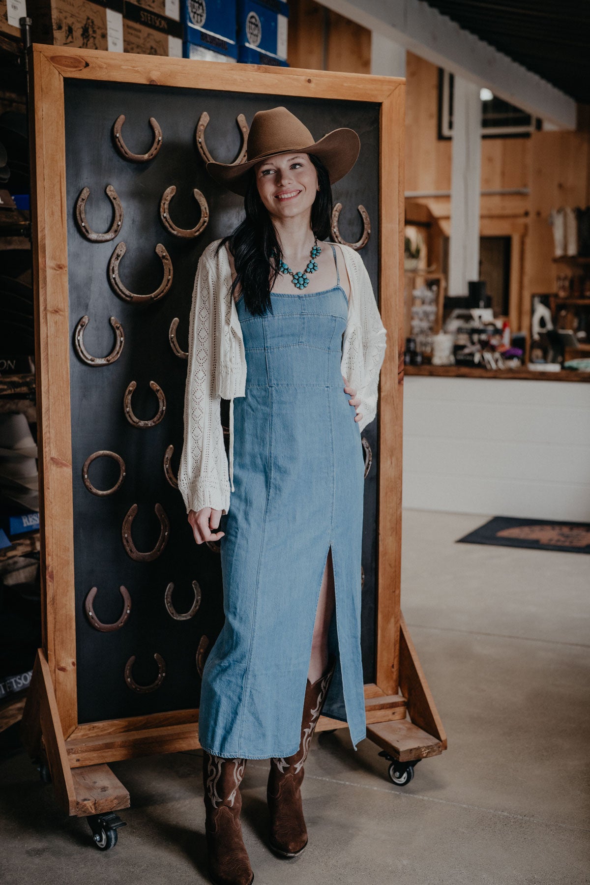 'Wendi' Wrangler Women's Denim Maxi Dress (S-XXL)