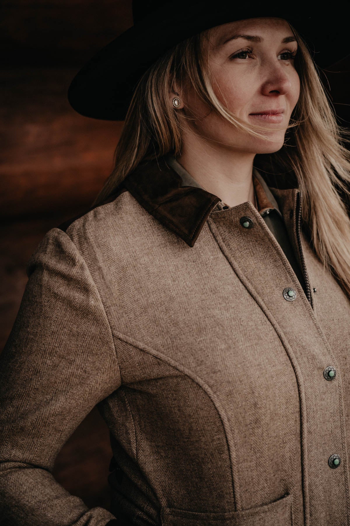 'Keene' Tan Wool Blazer Jacket by Madison Creek (XS ONLY)