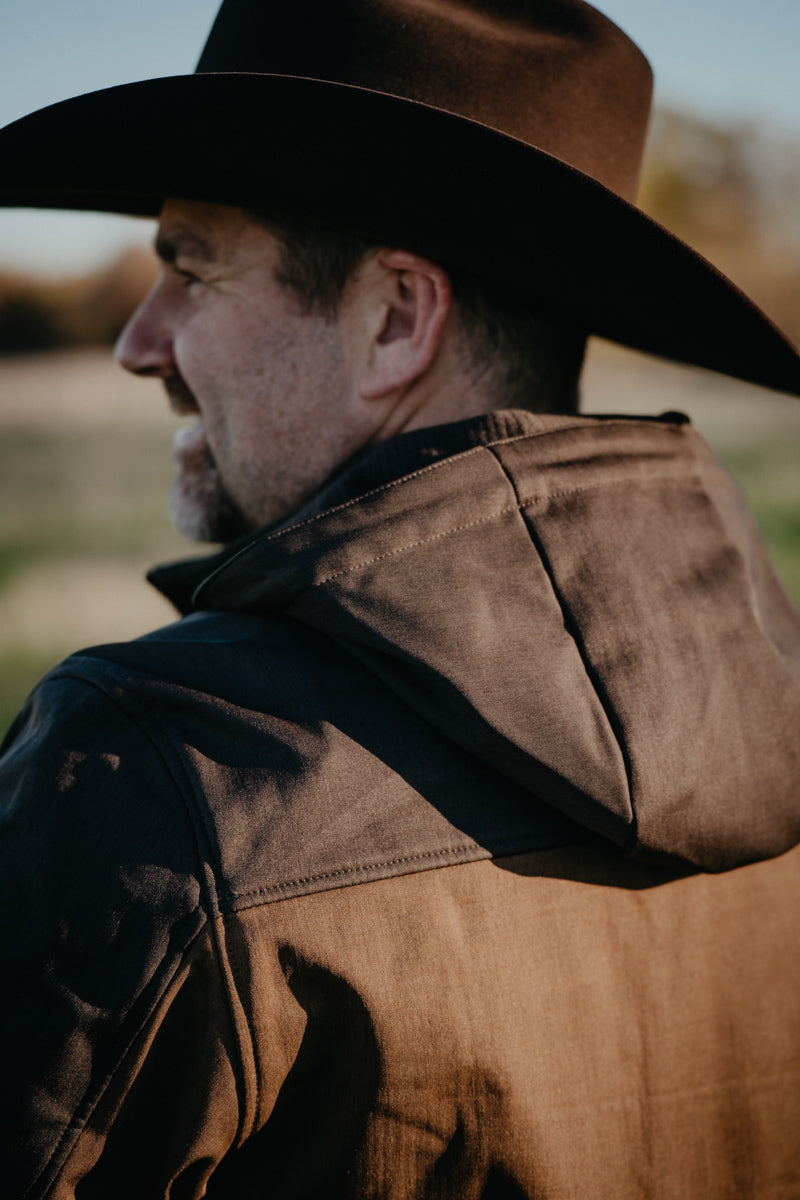 'Roman' Men's 2-Tone Brown Hooded Soft Shell CINCH Jacket (S-XXL)