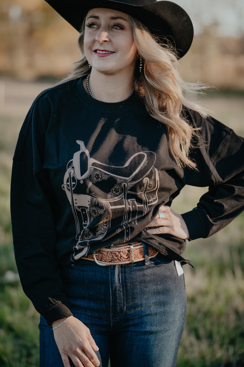 'Casey' Women's Oversized Saddle Long Sleeve Shirt by Ariat (XS-XXL)