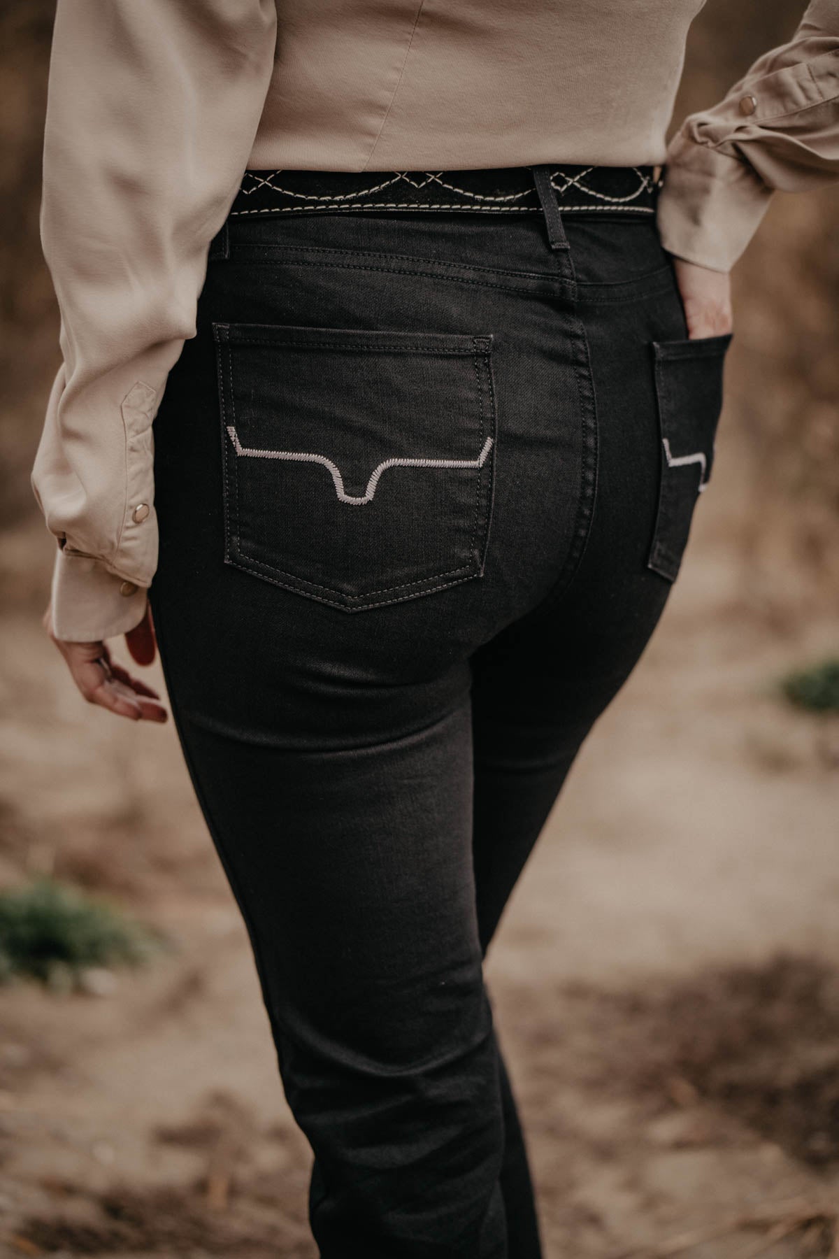 Sarah High Rise Straight Leg Jean by Kimes Ranch (Black Wash)