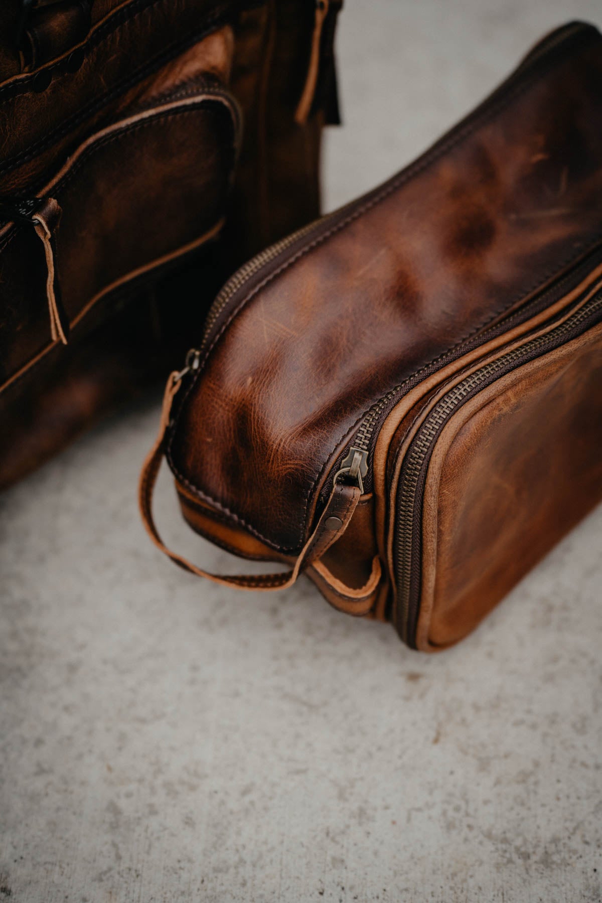 'Tuscan' Leather Shave Kit by STS Ranchwear