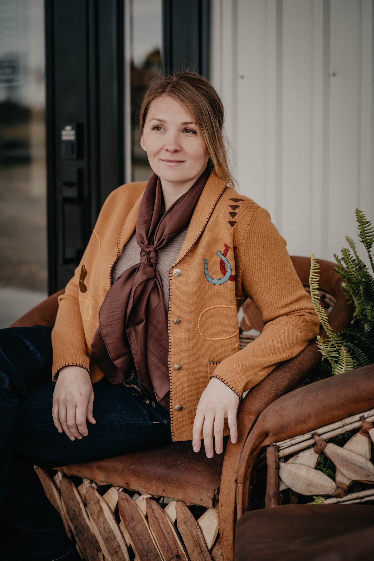 Solid Silk 42" X-Large Wild Rag (Chocolate & Black)