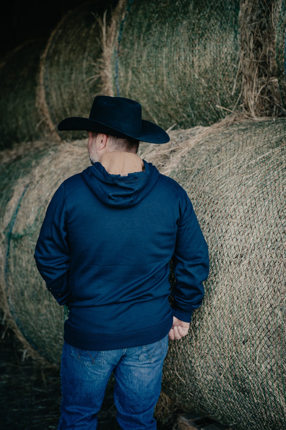 'Bruno' Men's Navy CINCH Logo Hoodie