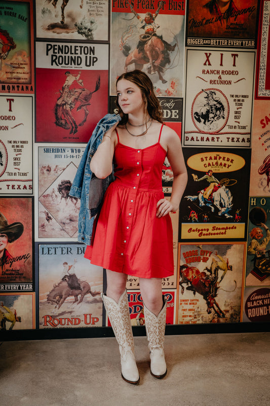 'Alexis' Wrangler Women's Red Corset Dress (XS - XL)