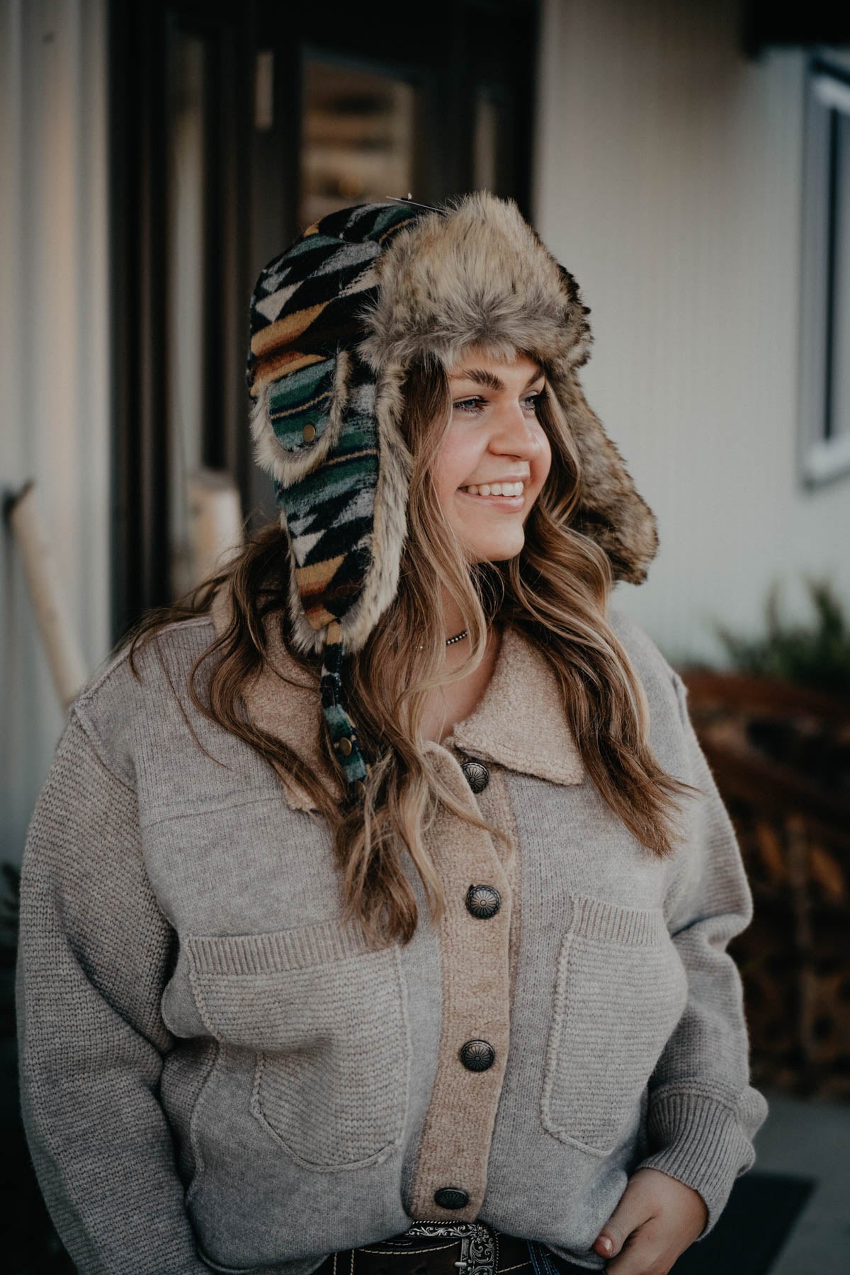 Wyeth trapper faux fur! EMBRYO Fox Faux Fur Trapper Hat main image 4