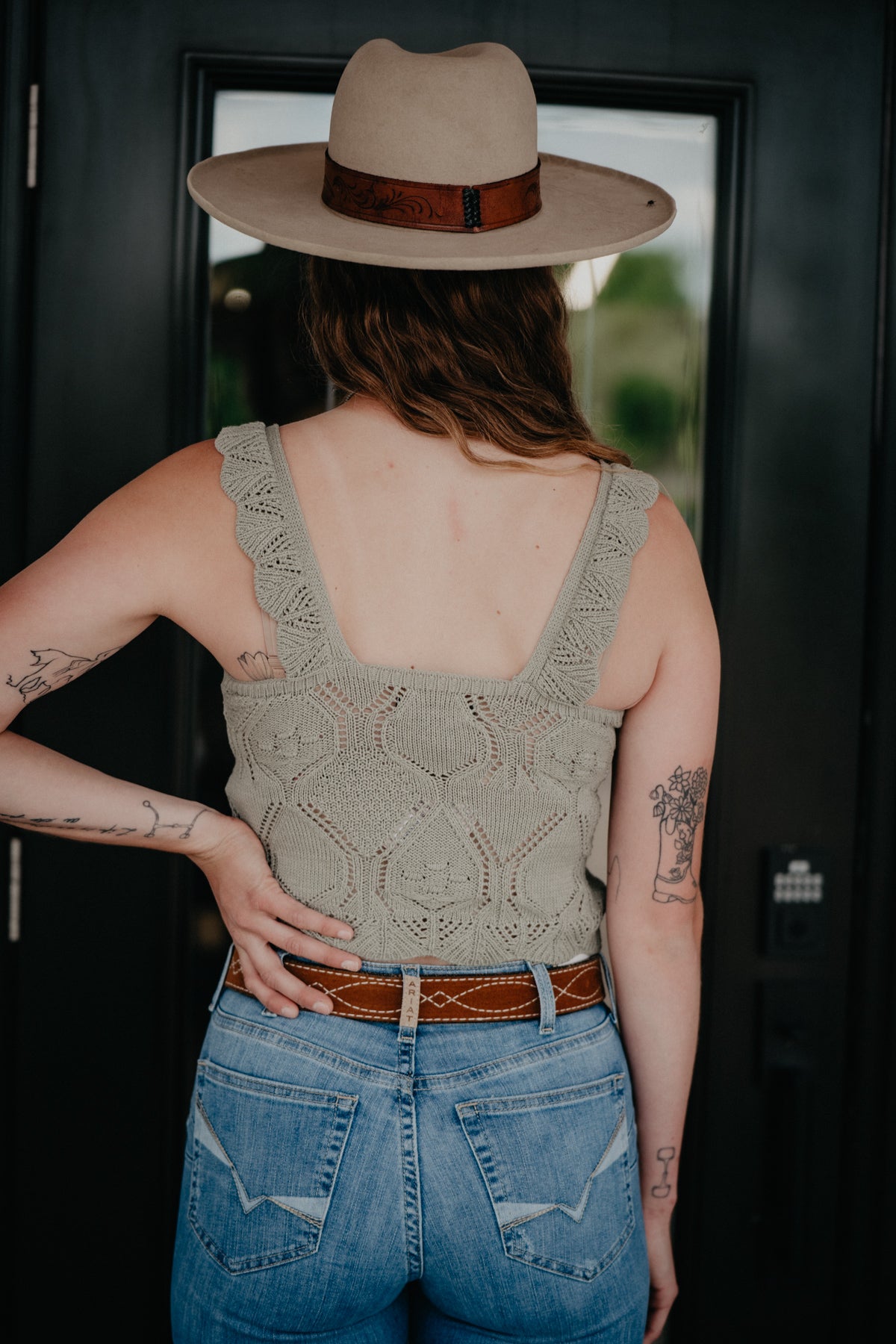 'Claudia' Crotchet Tank Top by Rock & Roll (2 colourways; XS-XXL)