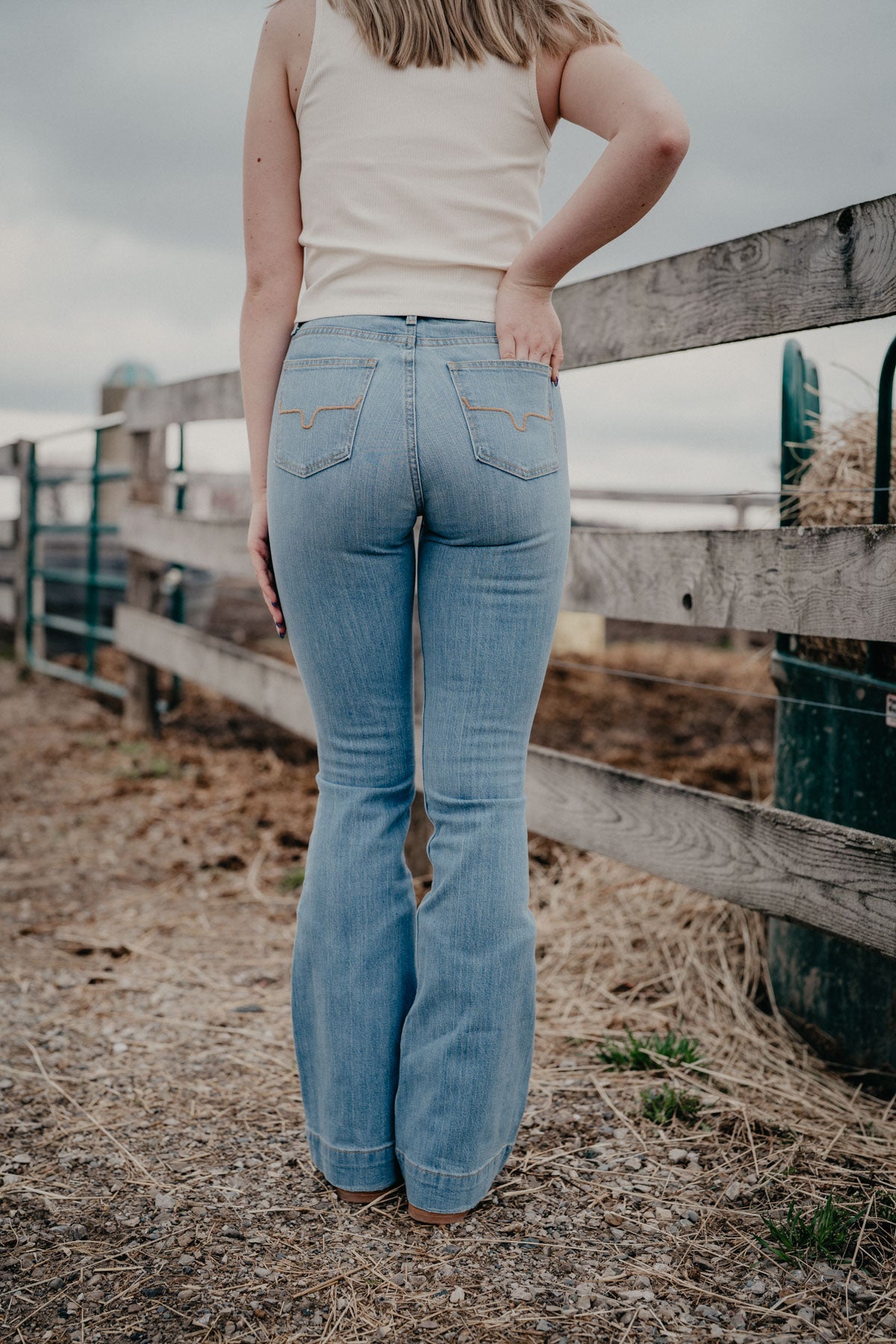 Jennifer High Rise Trouser Jean by Kimes Ranch (Light Wash)