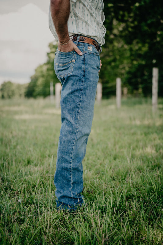 'Gabe' Men's CINCH Mid Wash Relaxed Grant Label Bootcut Jean