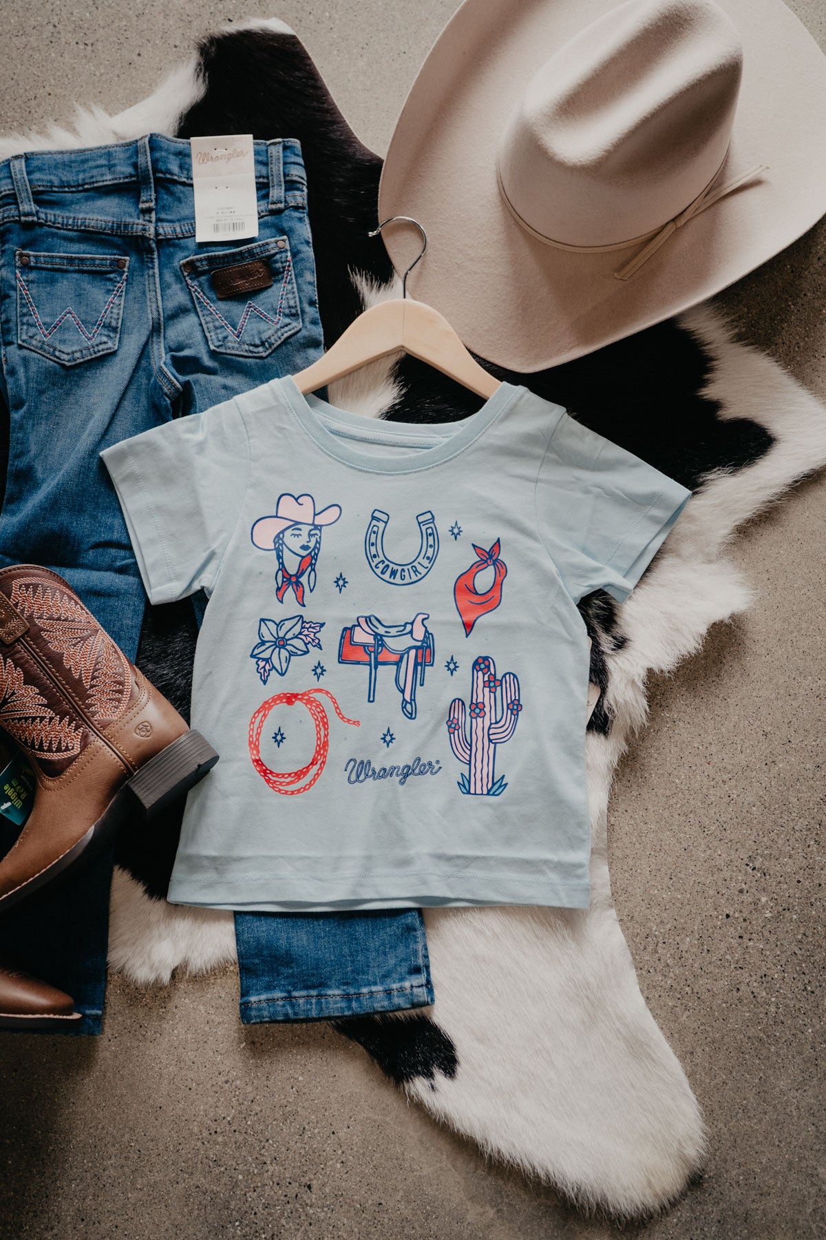 'Western Icons' Girl's Wrangler T-Shirt (XS-XL)