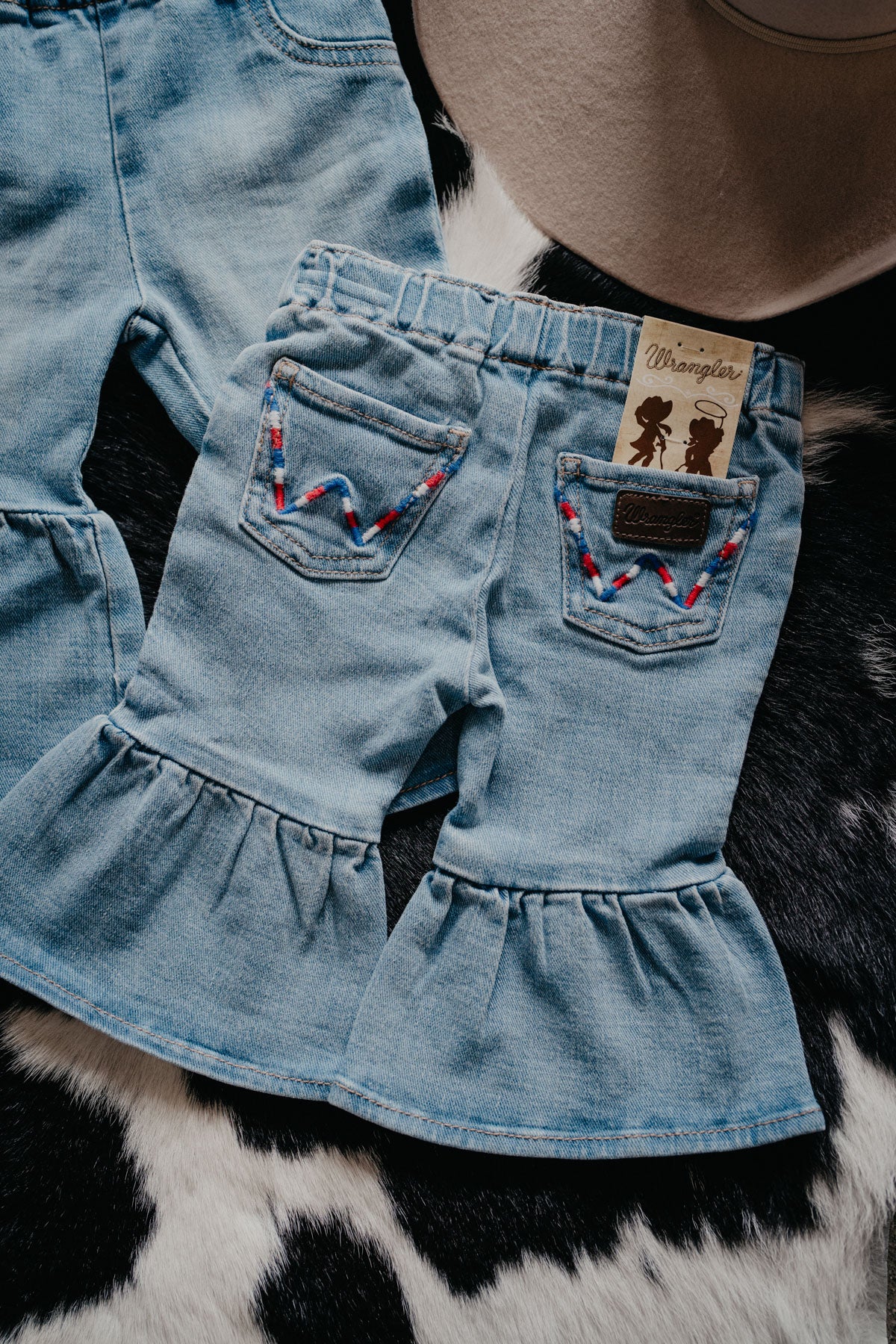 'Flora' Baby Girl Flare Jeans (0-3M-4T)