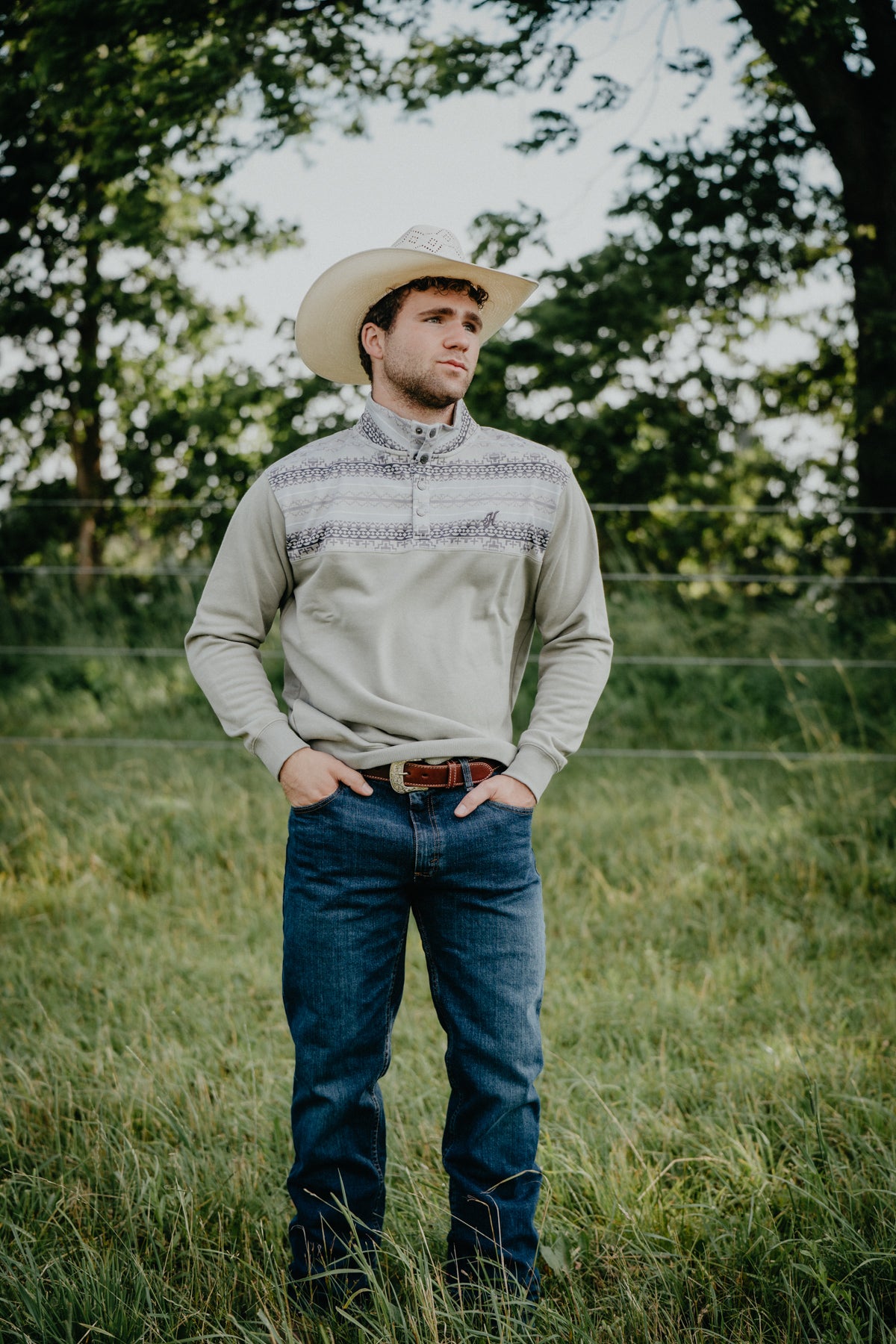 'Stevie' Men's Forest Green Pullover by Hooey (S-XXL)