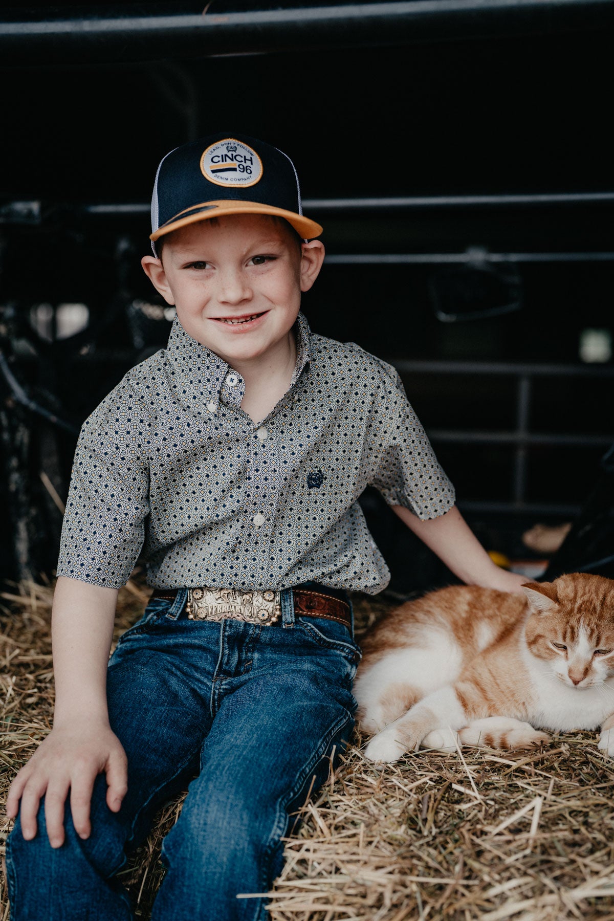 'Charley' Boy's CINCH Short Sleeve Button Down (S-XXL)