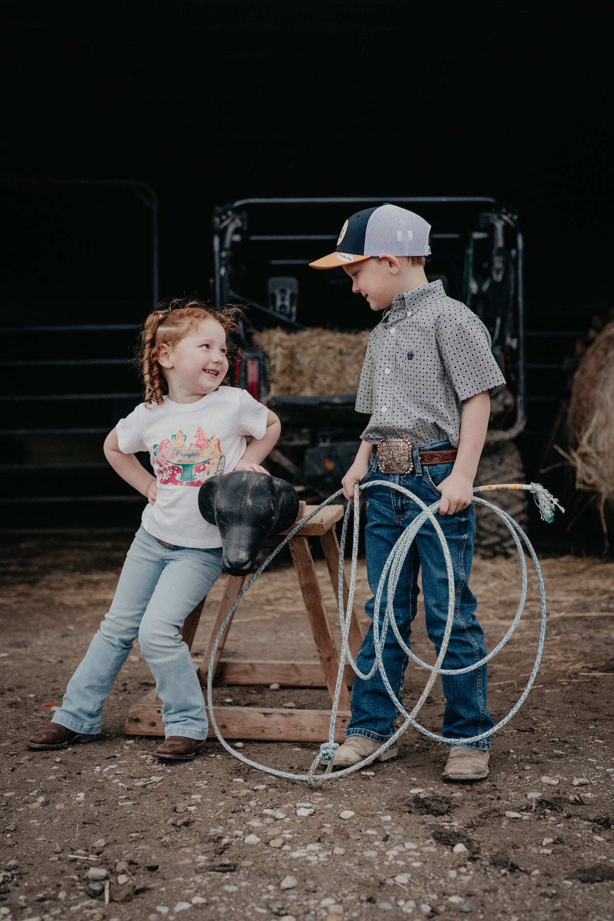 'Horse Party' Girl's Wrangler T-Shirt (XS-L)