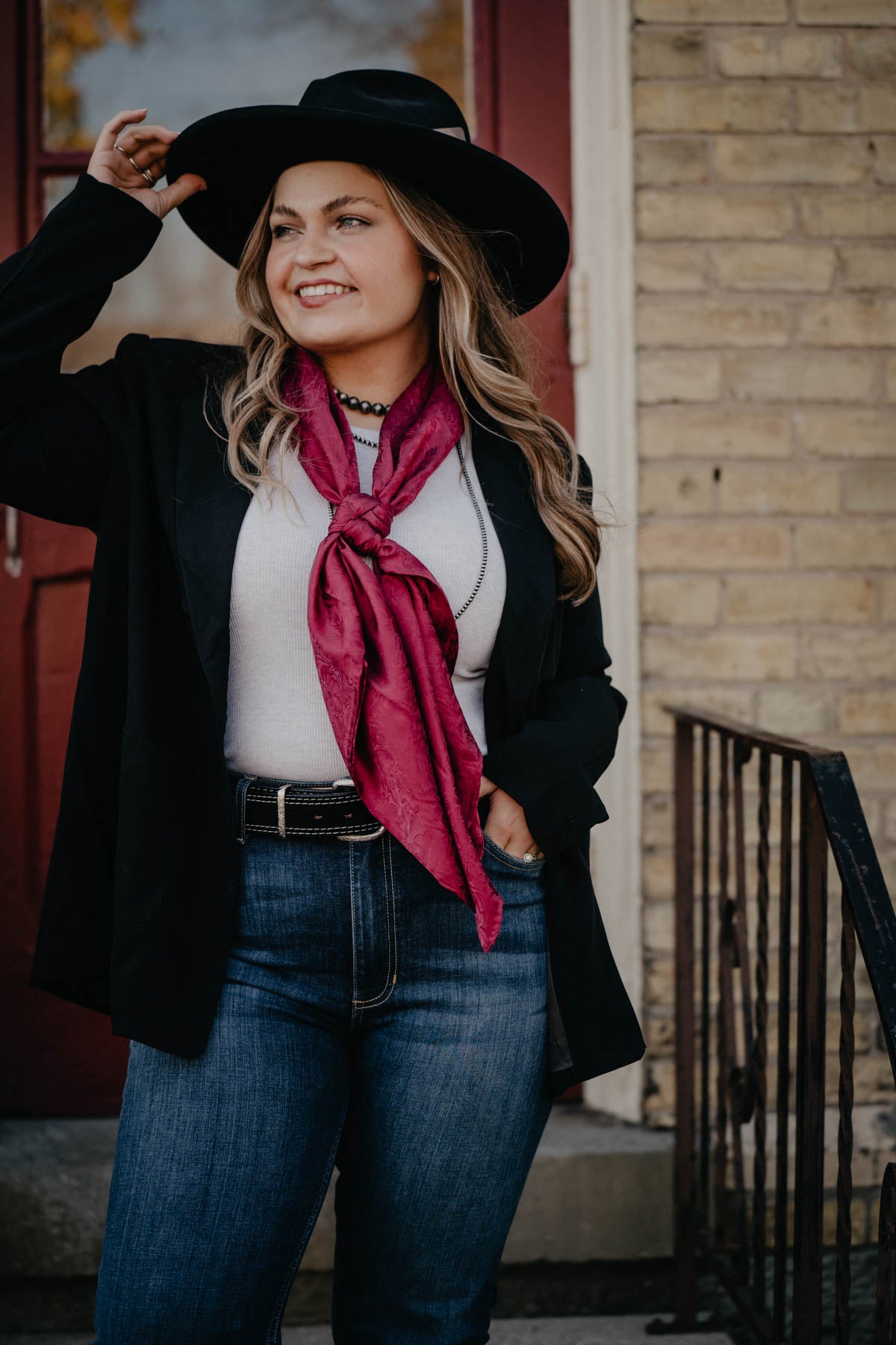 Jacquard 42" X-Large Silk Wild Rag (Multiple Colours)