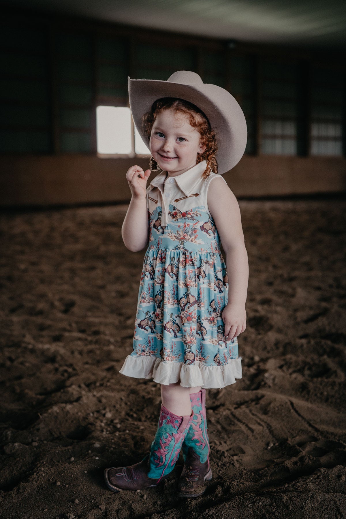 'Sarah' Bucking Bloom Girls Dress (3-6M to 7T)