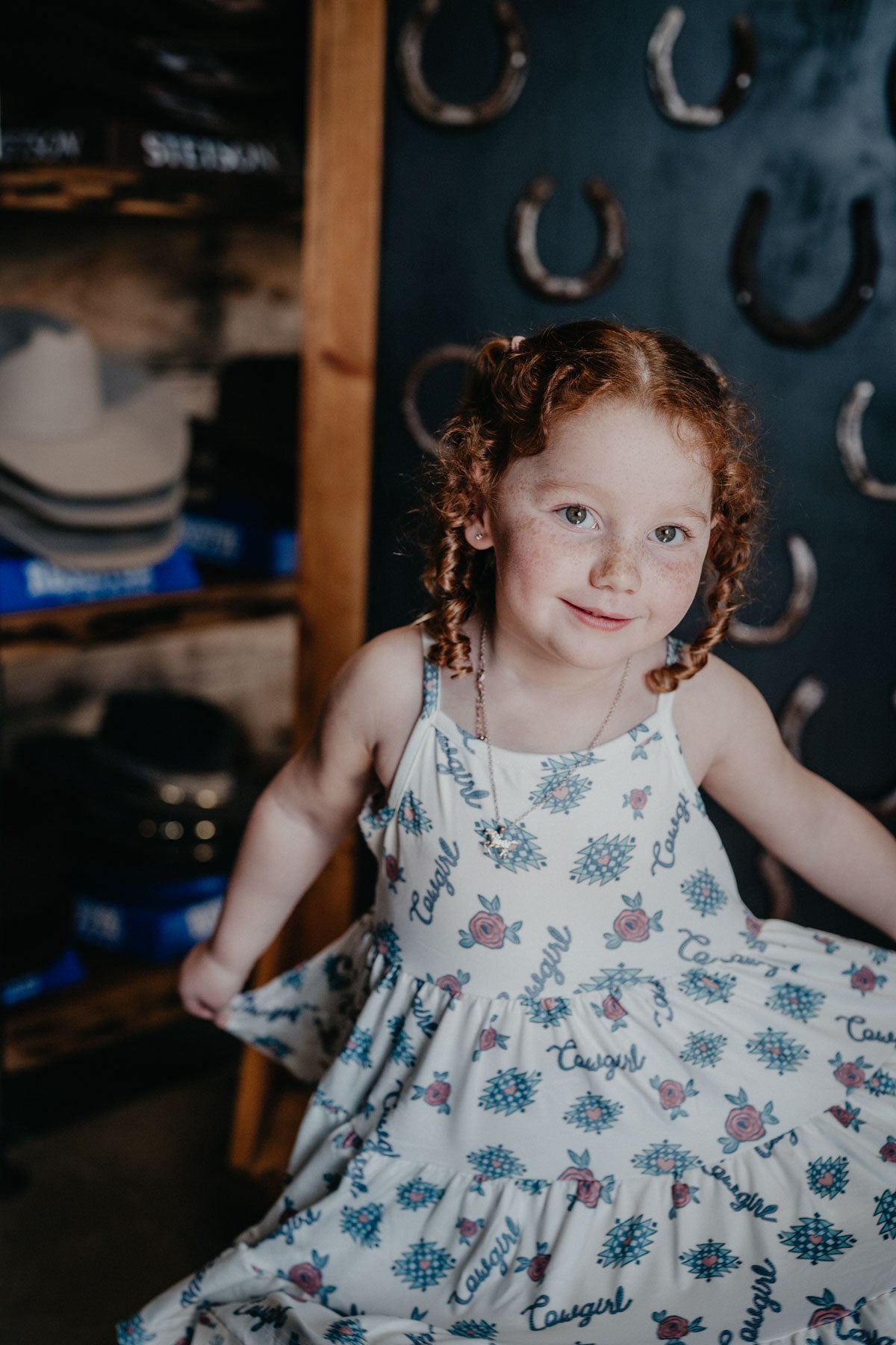 'Veronica' 2 Piece Retro Lil' Cowgirl Vest & Dress Set (6-12M to 7T)