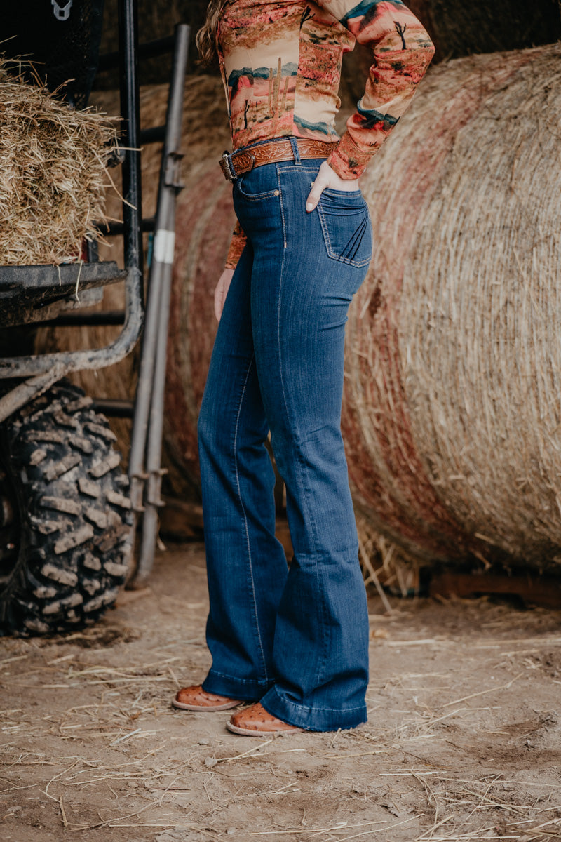 'Tried & True' Dark Wash Dojo Trouser by 7FMK (Long 36" Inseam)