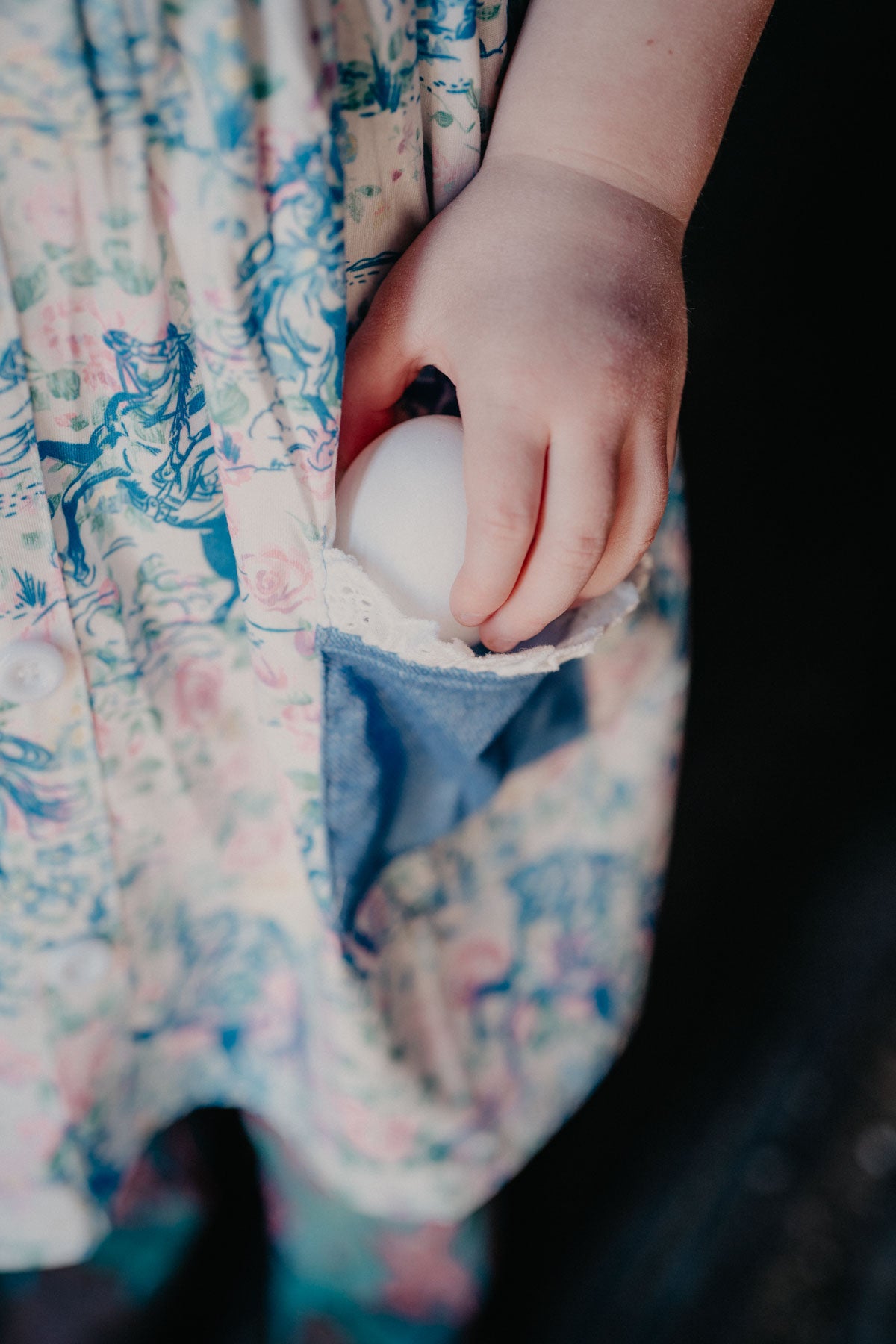 'Hadee' Floral Frontier Denim Dress (3-6M to 5T)