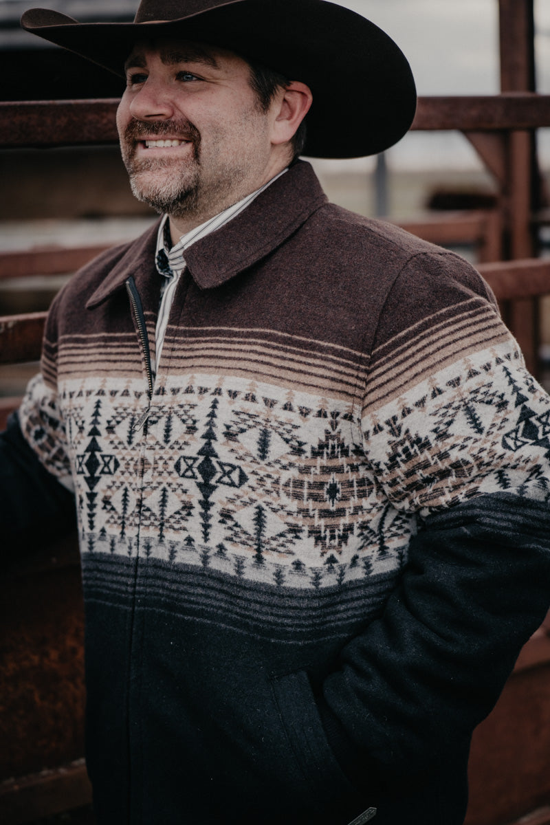 'Charles' Men's Border Jacquard Bomber Jacket by Panhandle (XS-XXL)