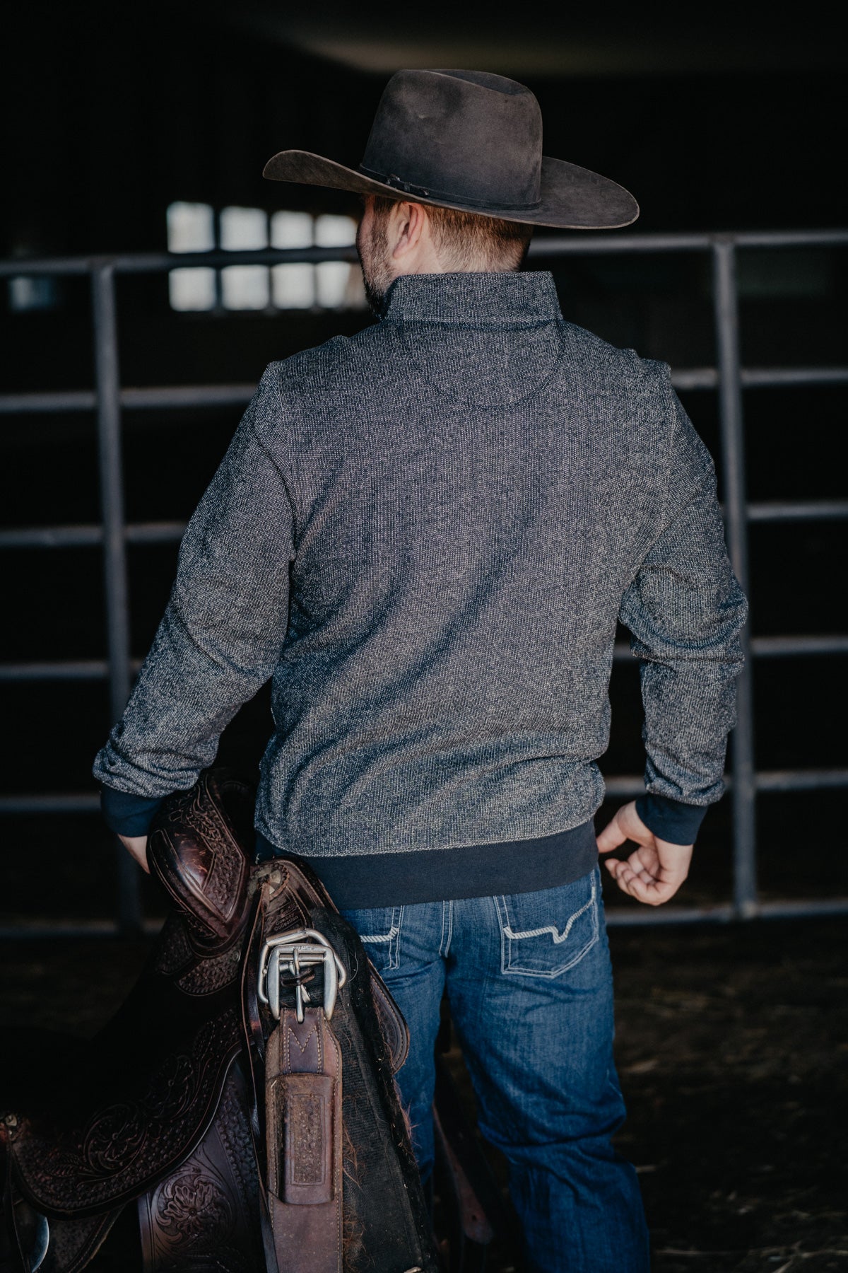 'Kingswell' Men's Black Kimes Ranch Quarter Button (S - XL)