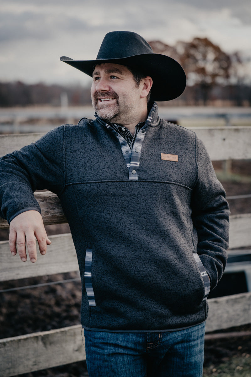 'Cody' Men's CINCH Knit Quarter Button Pullover with Aztec Accents (S-XXL)