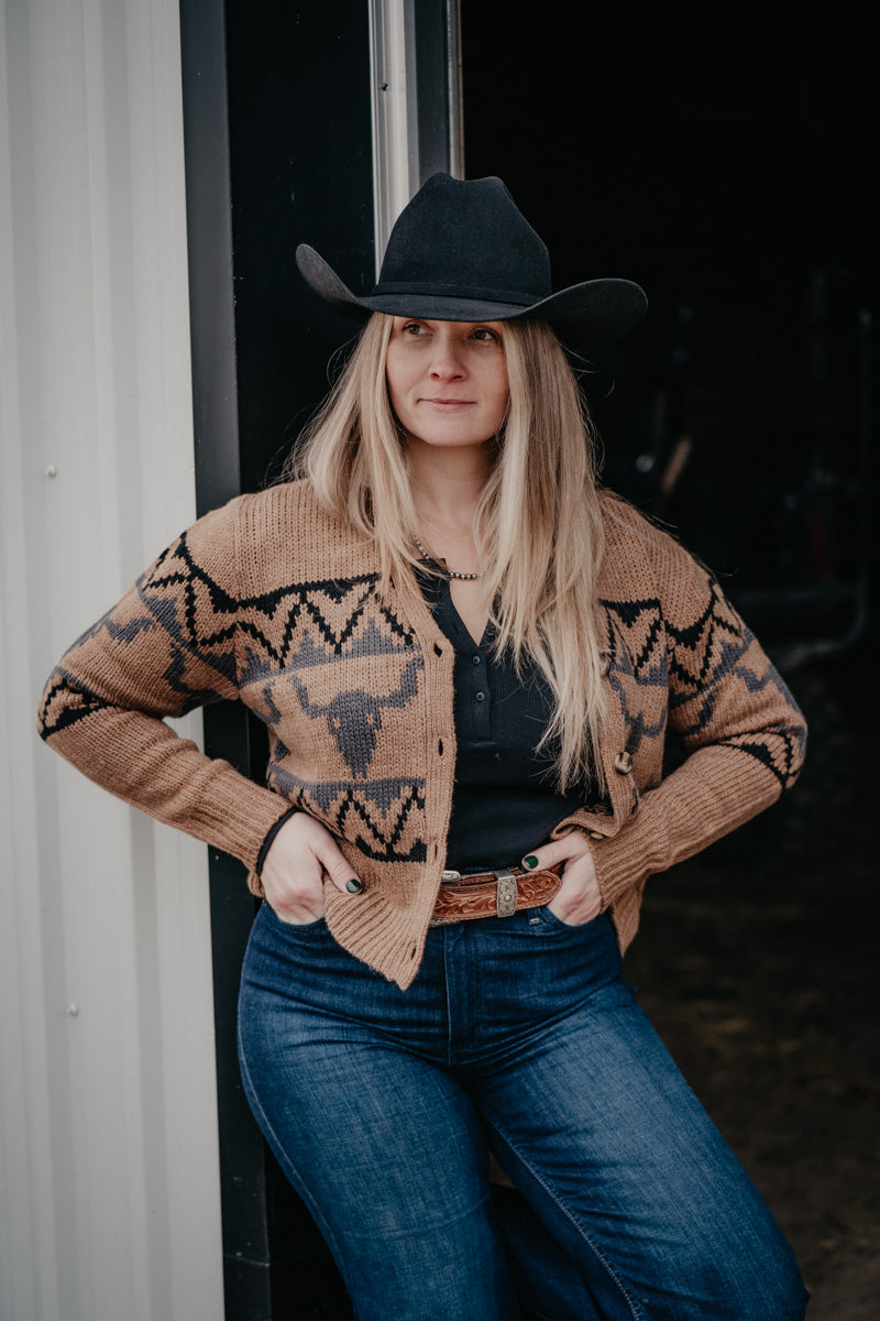 'Tessie' Women's Vintage Cardigan Sweater by Stetson (XS-XL)