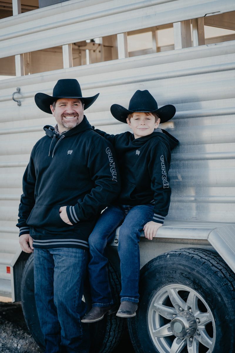 'Zeek Jr' CINCH Boy's Black Pullover Hoodie (XS-XXL)