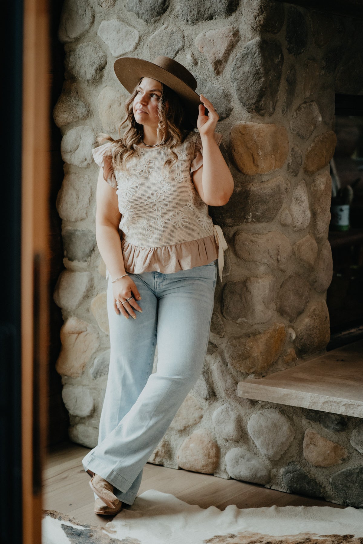 'Malibu Sky' Light Wash Dojo Trouser Jean by 7FMK (Sizes 25-32 Tailorless 32" Inseam)