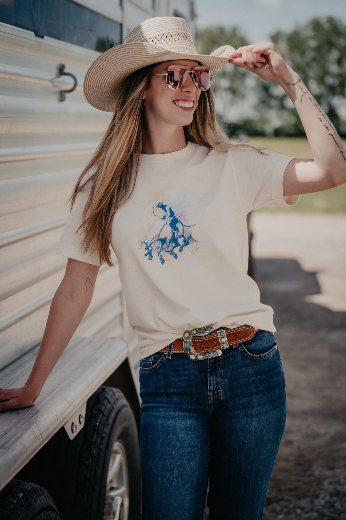 'Randy' Saddle Bronc Kimes Ranch Unisex Graphic Tee {Two Colours/ S-XXL}