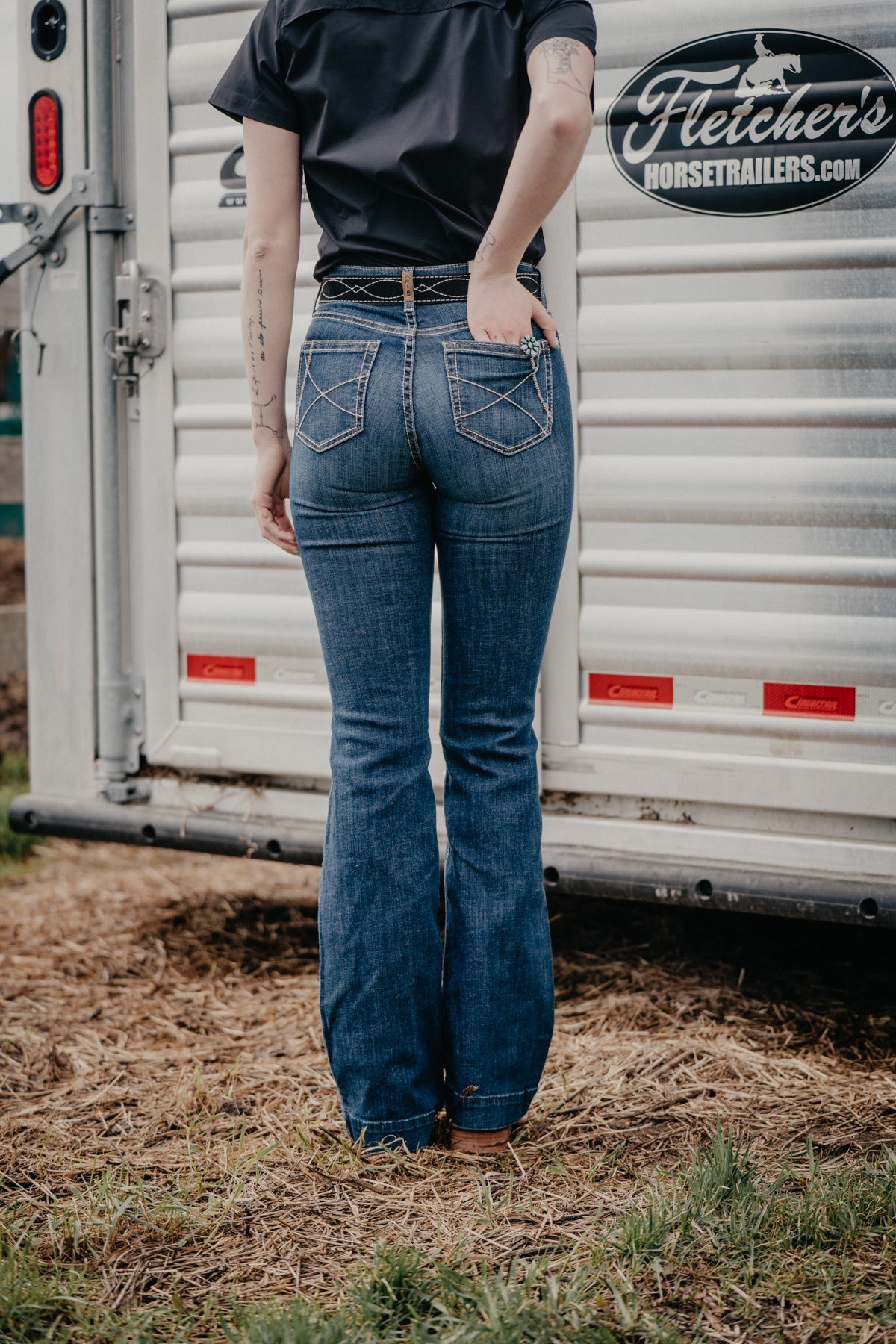 'Ella' High Rise Ariat Trouser Jean (Sizes 25-34)
