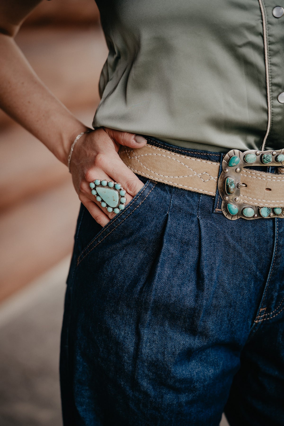 'Billie' Ultra High Rise Pleated Trouser Jean by Ariat (33" Inseam)