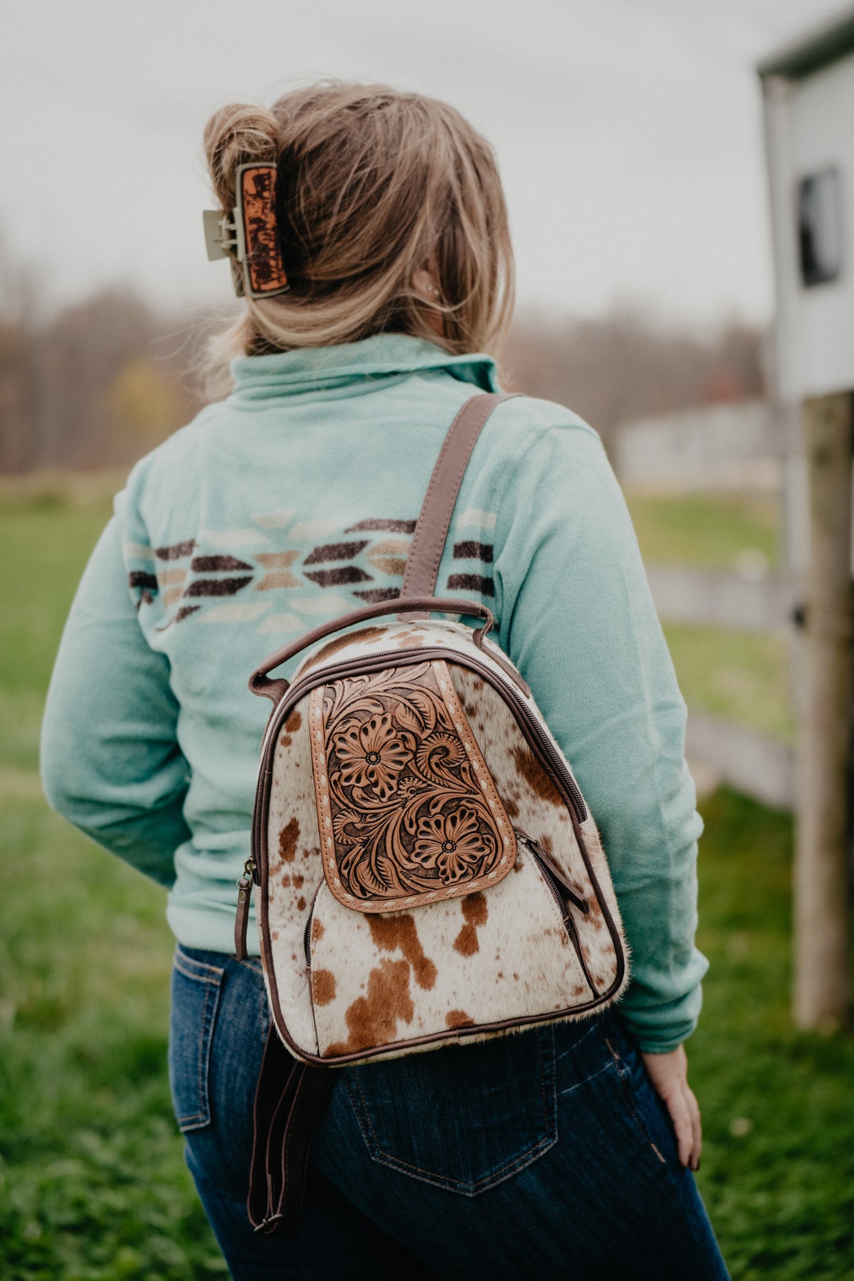 cactus leather backpack / Saddle Discover eco Taiwan Gullar Cactus Clasp Bag