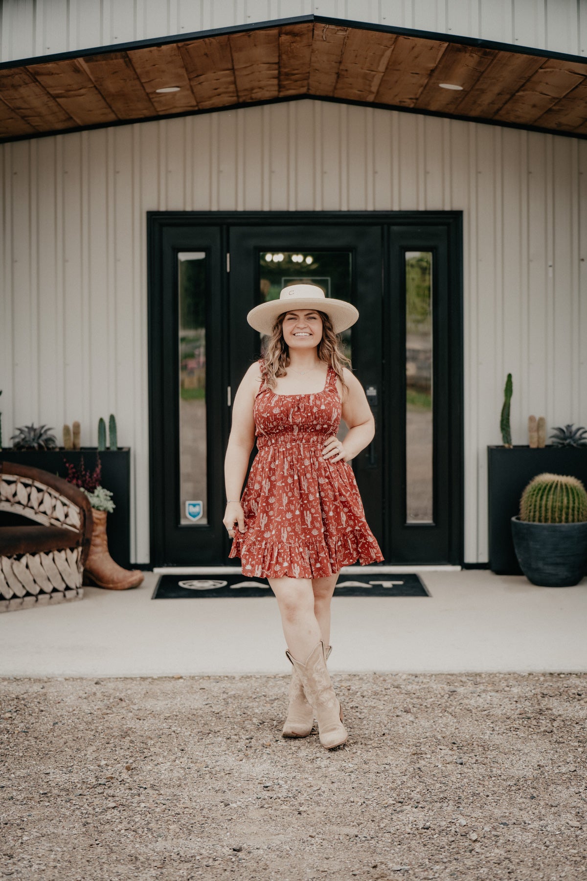 'Martina' Women's Desert Print Mini Dress (1 XS only)