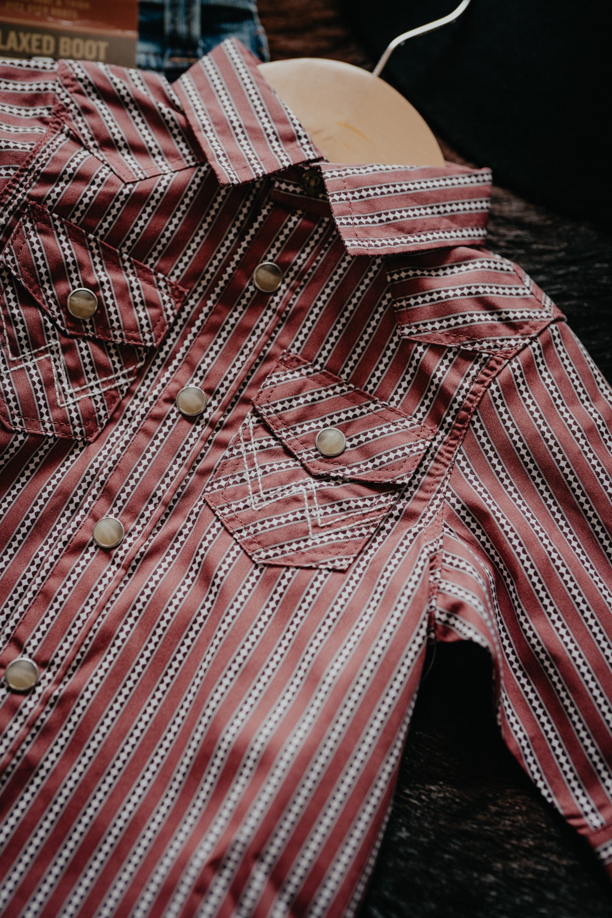'Sam' Red Striped Baby Boy Long Sleeve by Wrangler